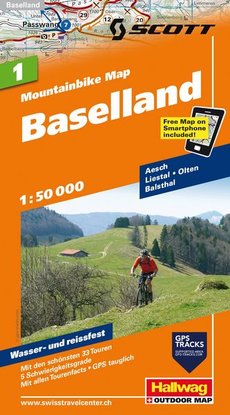 Produktbild: MTB-Karte 01 Baselland 1:50.000