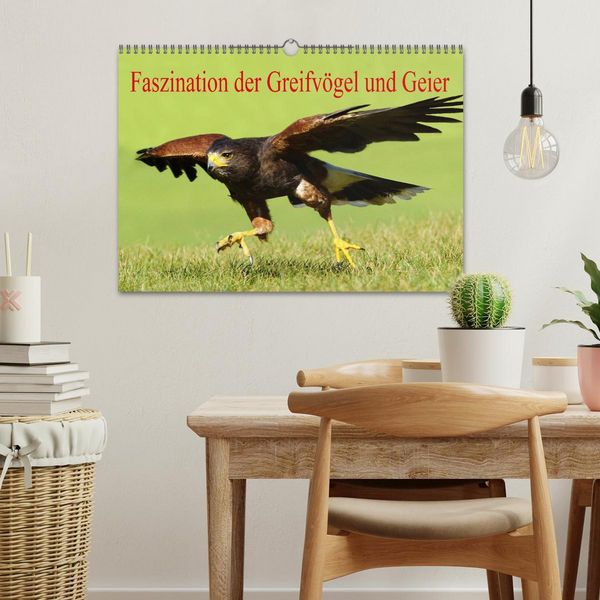 Produktbild: Faszination der Greifv&ouml;gel und Geier (Wandkalender 2026 DIN A3 quer), CALVENDO Monatskalender