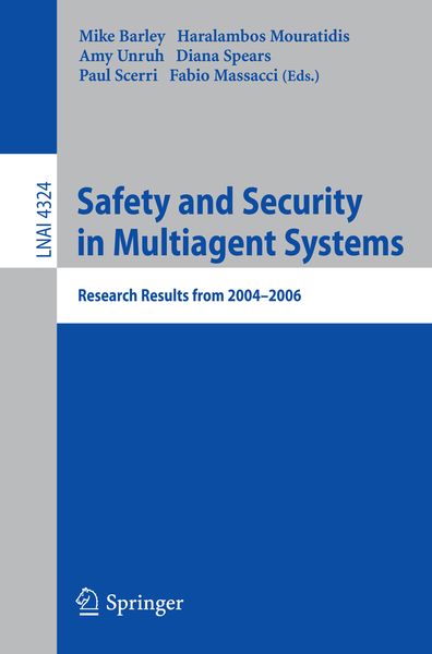 Produktbild: Safety and Security in Multiagent Systems