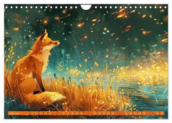 Produktbild: Von F&uuml;chsen und W&ouml;lfen (Wandkalender 2026 DIN A4 quer), CALVENDO Monatskalender