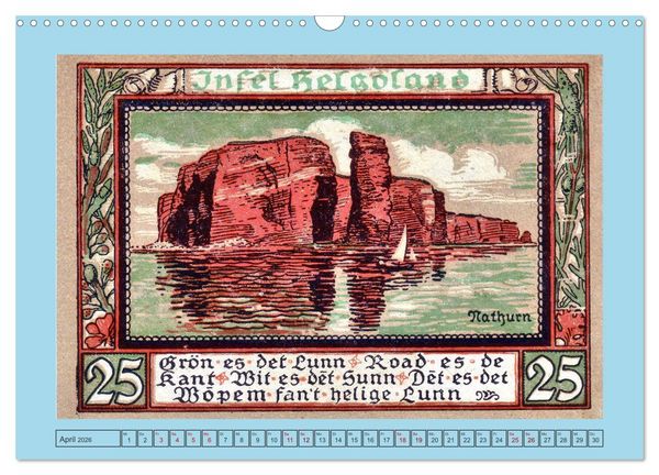 Produktbild: Gru&szlig; aus Helgoland (Wandkalender 2026 DIN A3 quer), CALVENDO Monatskalender