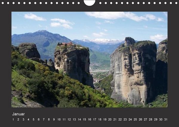Produktbild: Meteora-Kl&ouml;ster in Griechenland (Wandkalender immerw&auml;hrend DIN A4 quer)