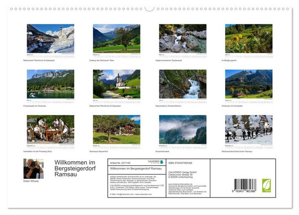 Produktbild: Willkommen im Bergsteigerdorf Ramsau (hochwertiger Premium Wandkalender 2026 DIN A2 quer), Kunstdruck in Hochglanz