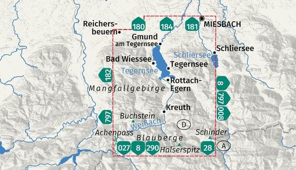 Produktbild: KOMPASS Wanderkarte 08 Tegernseer Tal 1:25.000