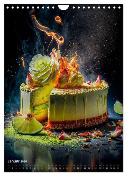 Produktbild: Desserts - S&uuml;&szlig;e K&ouml;stlichkeiten zum Dahinschmelzen (Wandkalender 2026 DIN A4 hoch), CALVENDO Monatskalender