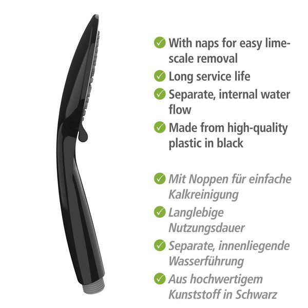 Produktbild: Brauseset Mod. Young Schwarz, L&auml;nge Stange: 66 cm