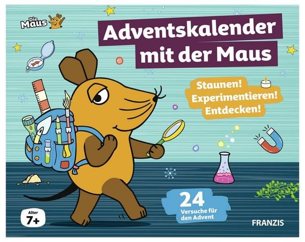 Produktbild: Franzis Experimente Adventskalender Altersklasse ab 7 Jahre