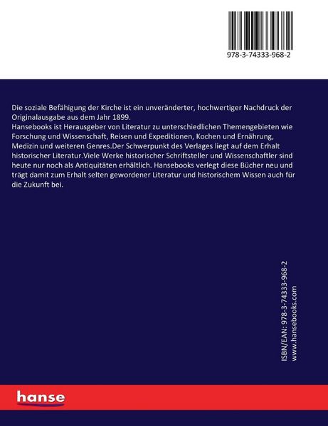 Produktbild: Die soziale Bef&auml;higung der Kirche
