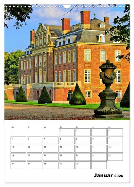 Produktbild: Eindrucksvolle Burgen, malerische Schl&ouml;sser im M&uuml;nsterland (Wandkalender 2026 DIN A3 hoch), CALVENDO Monatskalender