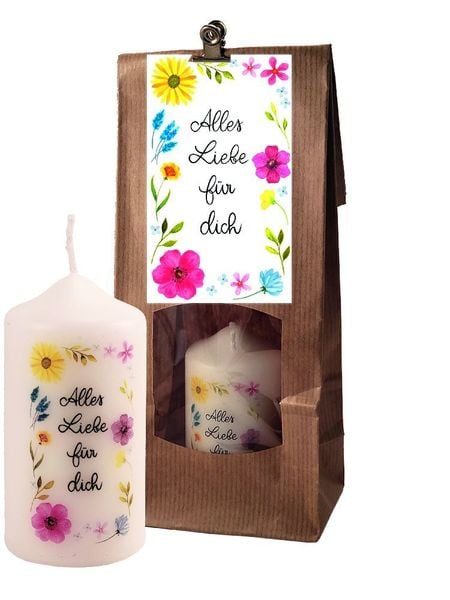 Produktbild: Alles Liebe f&uuml;r Dich, Kerze in T&uuml;te