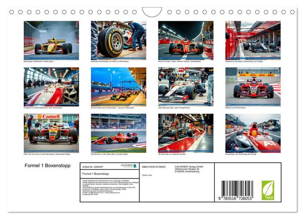 Produktbild: Formel 1 Boxenstopp (Wandkalender 2026 DIN A4 quer), CALVENDO Monatskalender
