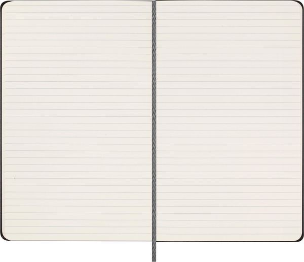 Produktbild: Moleskine undatierter Wochen Notizkalender, L/A5, 1 Wo = 1 Seite, Rechts linierte Seite, Fester Einband mit Textpr&auml;gung gold, Schwarz