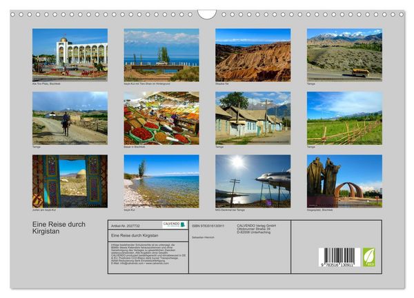 Produktbild: Eine Reise durch Kirgistan (Wandkalender 2026 DIN A3 quer), CALVENDO Monatskalender