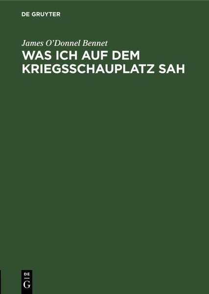 Produktbild: Was ich auf dem Kriegsschauplatz sah