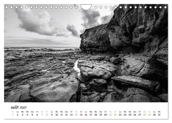 Produktbild: Terres de contraste &ndash; Une ann&eacute;e en monochrome (Calendrier mural 2027 DIN A4 vertical), CALVENDO calendrier mensuel