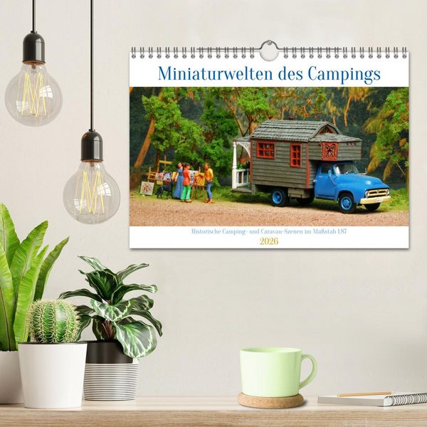 Produktbild: Miniaturwelten des Campings (Wandkalender 2026 DIN A4 quer), CALVENDO Monatskalender