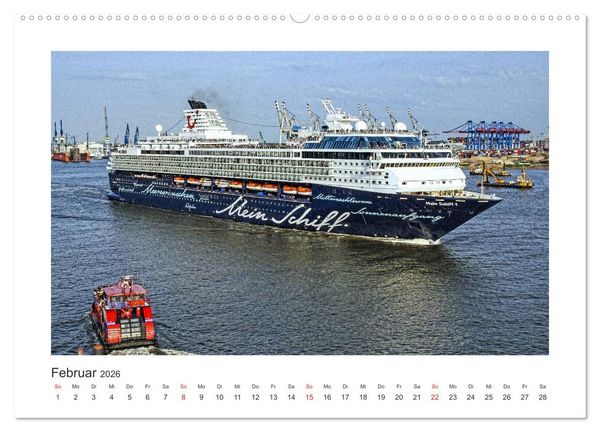 Produktbild: Kreuzfahrtschiffe Kurs Hamburg 2026 (Wandkalender 2026 DIN A2 quer), CALVENDO Monatskalender