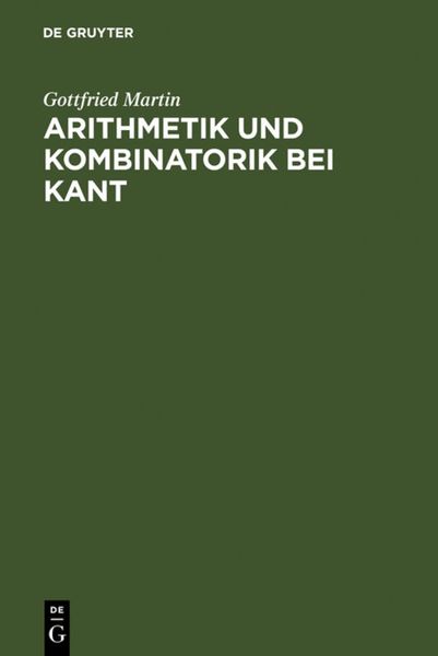 Produktbild: Arithmetik und Kombinatorik bei Kant