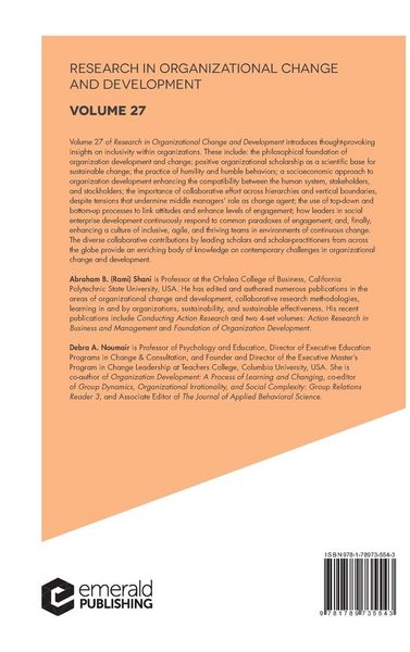 Produktbild: Research in Organizational Change and Development