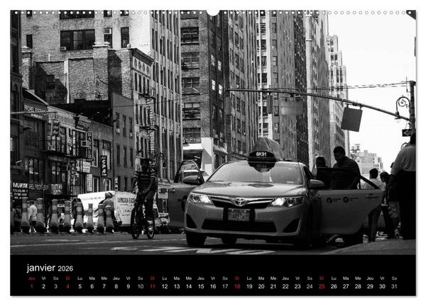 Produktbild: New York en noir et blanc (Calendrier mural 2026 DIN A2 vertical) calendrier de bureau