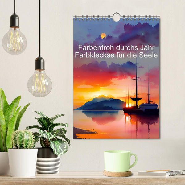 Produktbild: Farbenfroh durchs Jahr 2026 - Farbkleckse f&uuml;r die Seele (Wandkalender 2026 DIN A4 hoch), CALVENDO Monatskalender