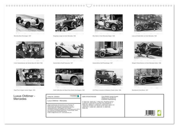 Produktbild: Luxus Oldtimer - Mercedes (Wandkalender 2026 DIN A2 quer), CALVENDO Monatskalender