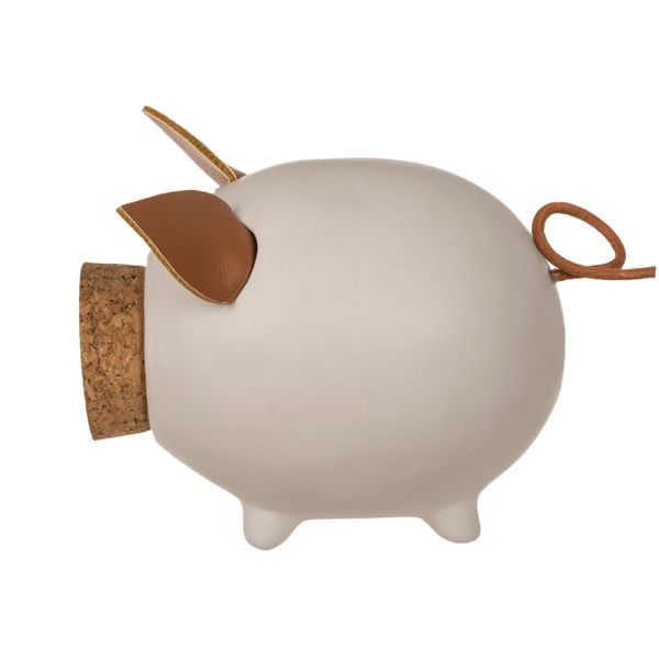 Produktbild: Sparschwein mit Korkenschnauze und braunen Ohren