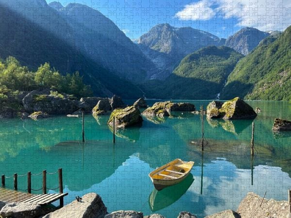 Produktbild: CALVENDO Puzzle Bondhusvatnet | 2000 Teile Lege-Gr&ouml;&szlig;e 90x67cm Foto-Puzzle f&uuml;r gl&uuml;ckliche Stunden