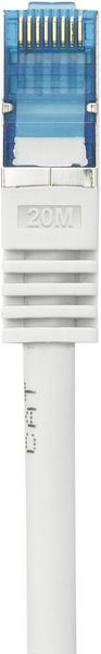 Produktbild: Renkforce RF-4145298 RJ45 Patchkabel CAT 6a S/FTP 20.00 m Grau mit Rastnasenschutz, Flammwidrig 1 St.