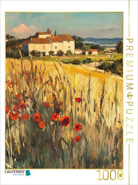 Produktbild: CALVENDO Puzzle Klatschmohn im Kornfeld | 1000 Teile Lege-Gr&ouml;&szlig;e 64x48cm Foto-Puzzle f&uuml;r gl&uuml;ckliche Stunden