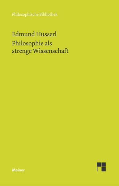 Produktbild: Philosophie als strenge Wissenschaft