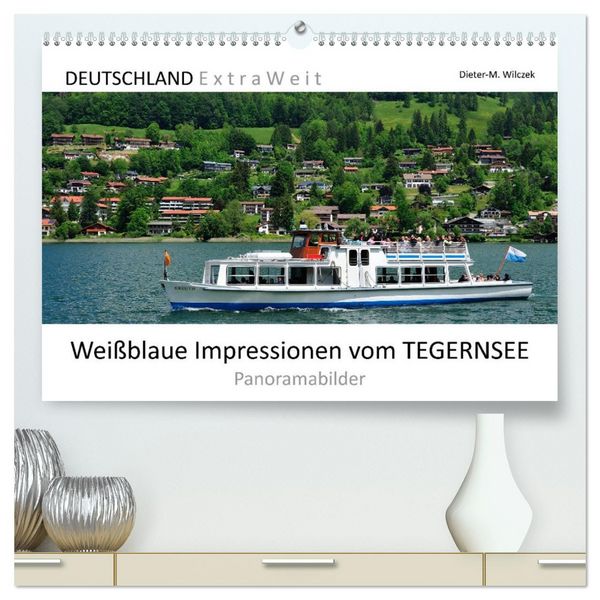 Produktbild: Wei&szlig;blaue Impressionen vom Tegernsee (hochwertiger Premium Wandkalender 2026 DIN A2 quer), Kunstdruck in Hochglanz