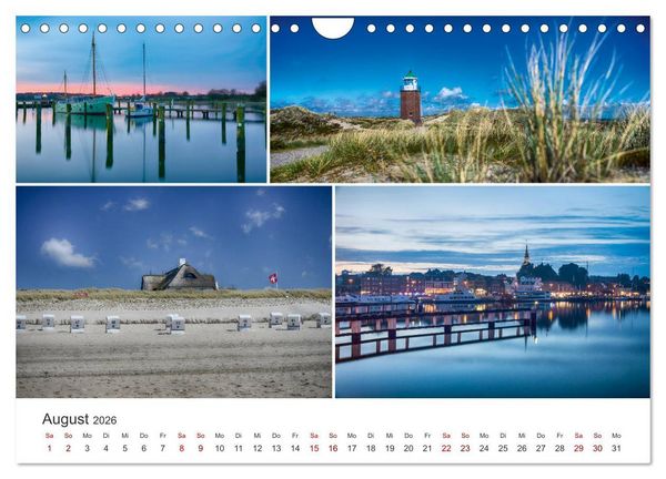 Produktbild: Schleswig-Holsteinische Impressionen (Wandkalender 2026 DIN A4 quer), CALVENDO Monatskalender