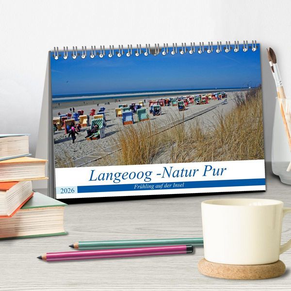 Produktbild: Langeoog - Natur Pur (Tischkalender 2026 DIN A5 quer), CALVENDO Monatskalender