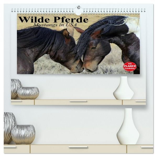 Produktbild: Wilde Pferde. Mustangs in USA (hochwertiger Premium Wandkalender 2026 DIN A2 quer), Kunstdruck in Hochglanz
