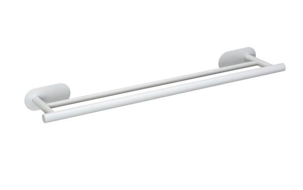 Produktbild: Turbo-Loc&reg; Badetuchstange Duo Mod. Orea White matt, 60 cm, aus rostfreiem Edelstahl