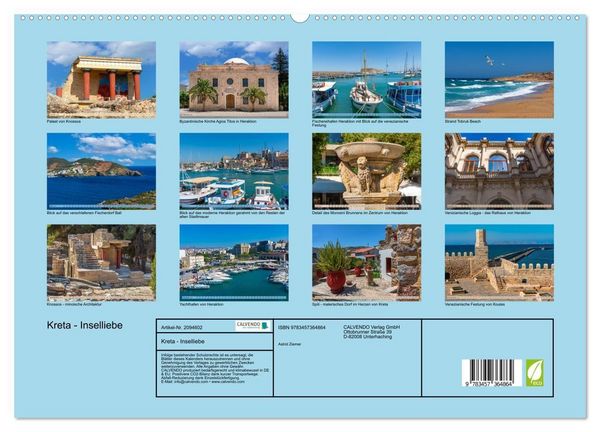 Produktbild: Kreta - Inselliebe (hochwertiger Premium Wandkalender 2026 DIN A2 quer), Kunstdruck in Hochglanz