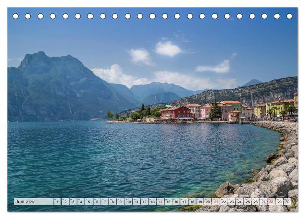 Produktbild: WUNDERBARER GARDASEE Riva del Garda und Torbole (Tischkalender 2026 DIN A5 quer), CALVENDO Monatskalender
