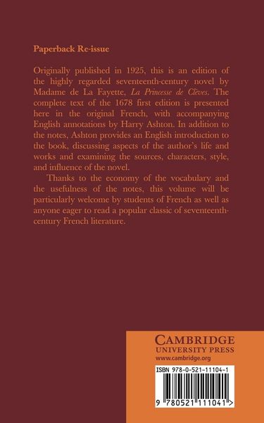 Produktbild: La Princesse de Cleves