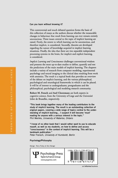 Produktbild: Implicit Learning and Consciousness