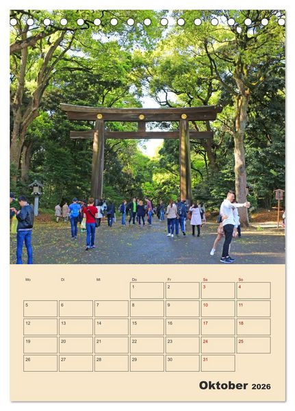 Produktbild: Tokio - Terminplaner (Tischkalender 2026 DIN A5 hoch), CALVENDO Monatskalender