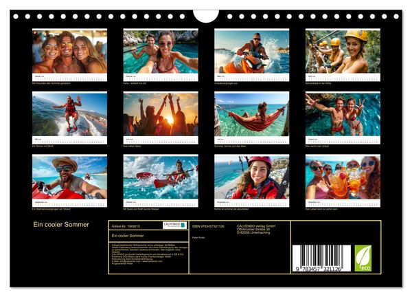 Produktbild: Ein cooler Sommer (Wandkalender 2026 DIN A4 quer), CALVENDO Monatskalender