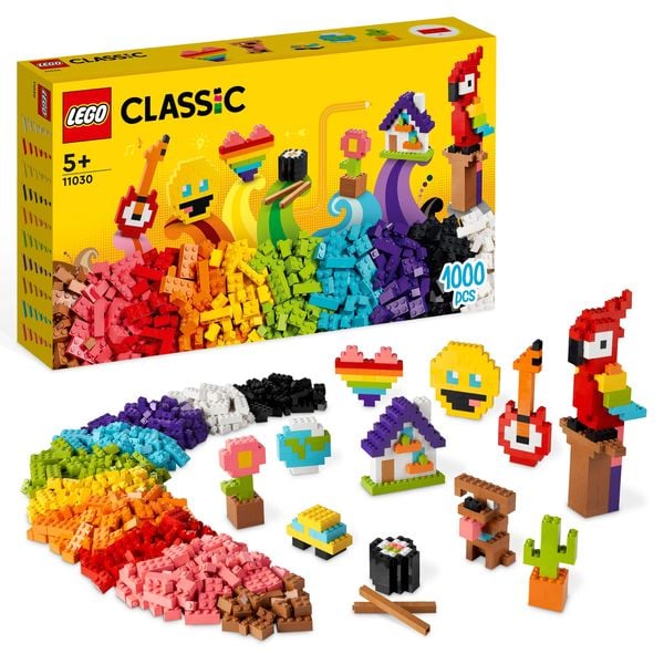 LEGO Classic 11030 Großes Kreativ-Bauset, Kinder-Bausteine ab 5 Jahren