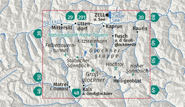 Produktbild: KOMPASS Wanderkarte 39 Glocknergruppe, Nationalpark Hohe Tauern 1:50.000