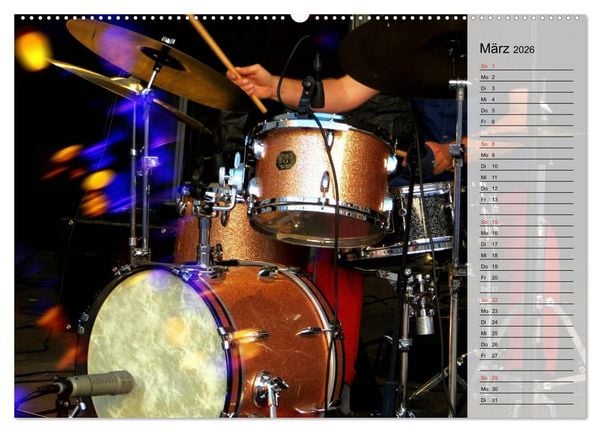 Produktbild: Schlagzeug onstage (Wandkalender 2026 DIN A2 quer), CALVENDO Monatskalender