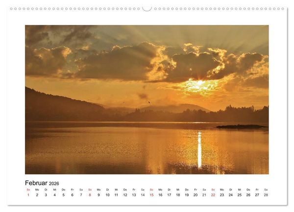 Produktbild: Morgens am Edersee (hochwertiger Premium Wandkalender 2026 DIN A2 quer), Kunstdruck in Hochglanz