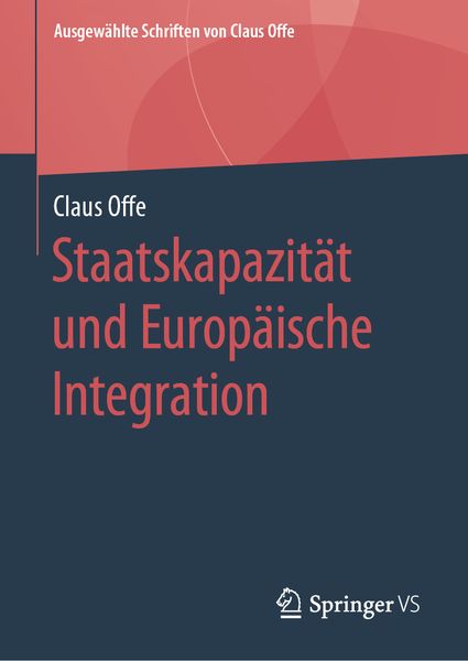 Produktbild: Staatskapazit&auml;t und Europ&auml;ische Integration