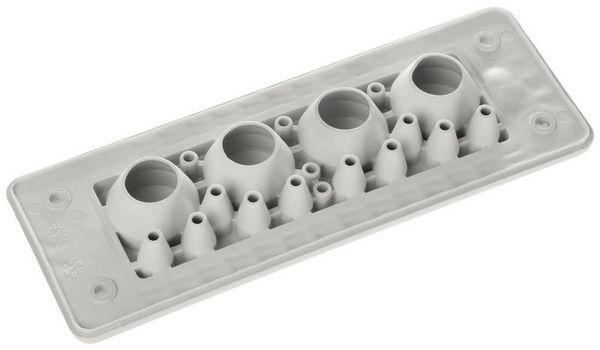 Produktbild: Trelleborg MH-24 F 19-1 LIGHT GREY UL94 V-0 IP65 | TPE | Screw Durchf&uuml;hrungsplatte TPE Grau 1 St.