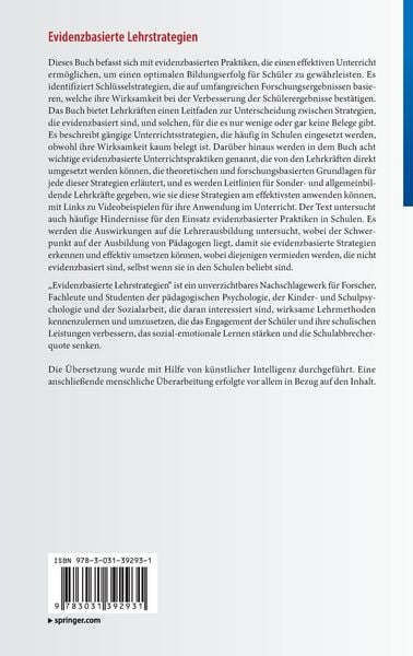 Produktbild: Evidenzbasierte Lehrstrategien