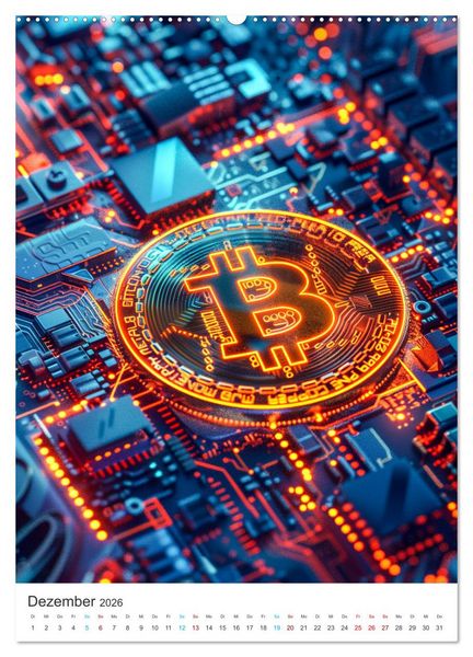 Produktbild: Bitcoin Welten (hochwertiger Premium Wandkalender 2026 DIN A2 hoch), Kunstdruck in Hochglanz